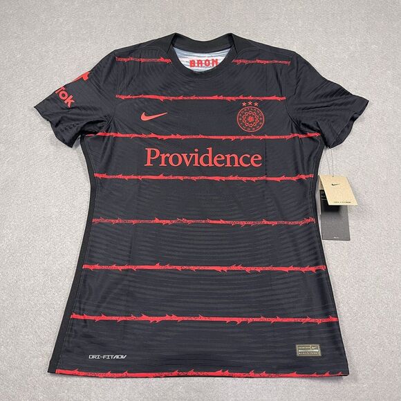 Nike Portland Thorns Jersey Womens Large Black Away Kit NWSL Soccer 23/24 Season - Picture 1 of 16